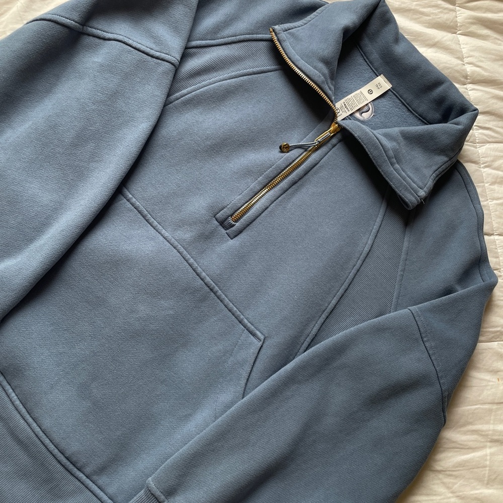Lululemon Athletica Blue Fleece Pullover oversized hoodie
